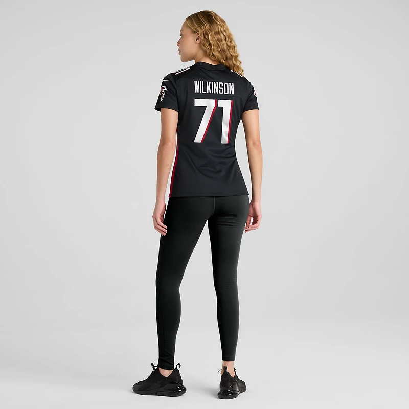 Maillot Nike Elijah Wilkinson noir pour femme des Falcons d'Atlanta