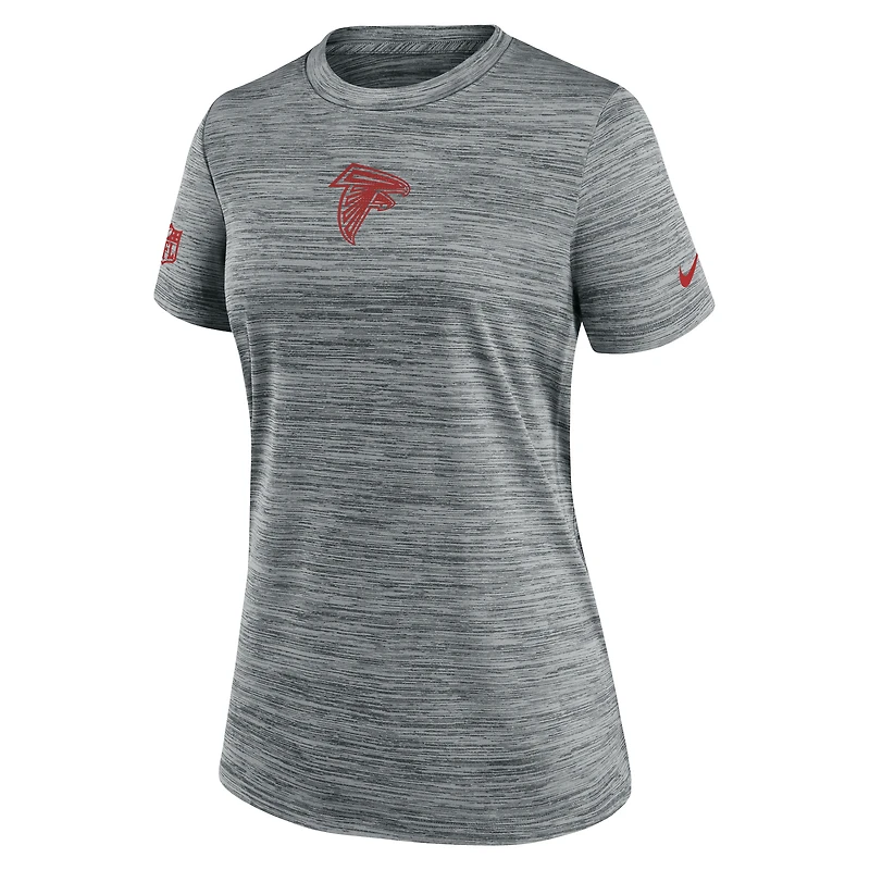 Women's Nike Gray Atlanta Falcons Sideline Velocity Dri-FIT T-Shirt