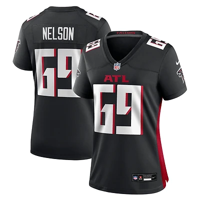 Maillot Nike Jack Nelson noir pour femme des Falcons d'Atlanta