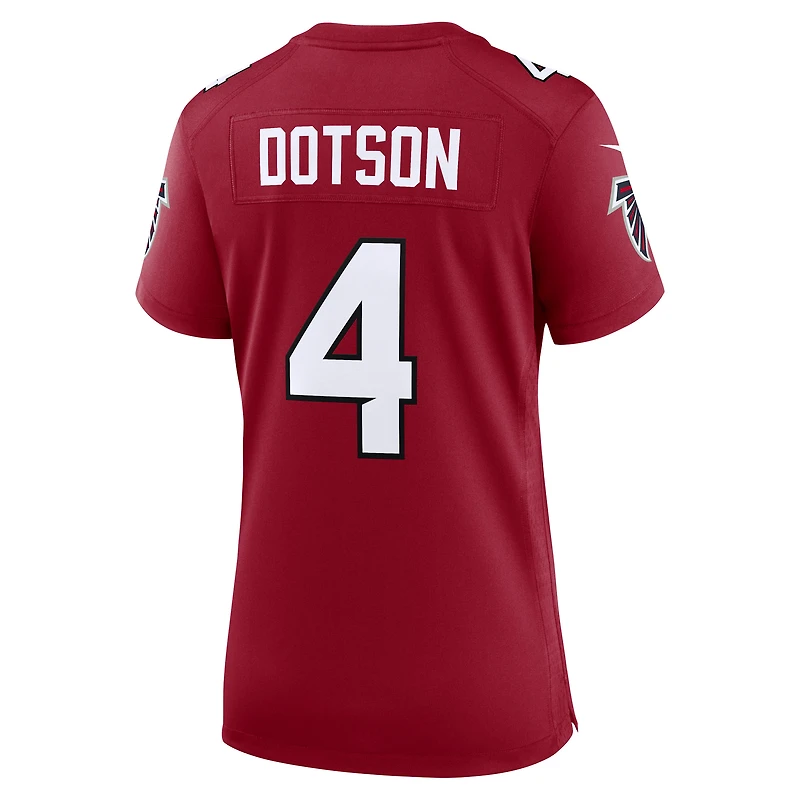 Maillot de match Nike Jahan Dotson rouge des Falcons d'Atlanta pour femmes