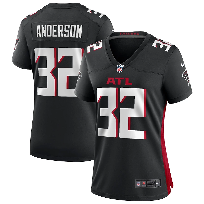 Maillot de joueur retraité Nike Jamal Anderson pour femme, noir, Atlanta Falcons Game