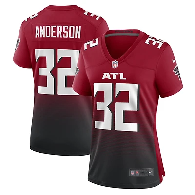 Maillot de match à la retraite Nike Jamal Anderson des Falcons d'Atlanta pour femme, rouge