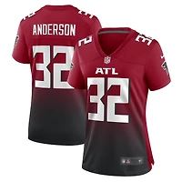 Maillot de match à la retraite Nike Jamal Anderson des Falcons d'Atlanta pour femme, rouge