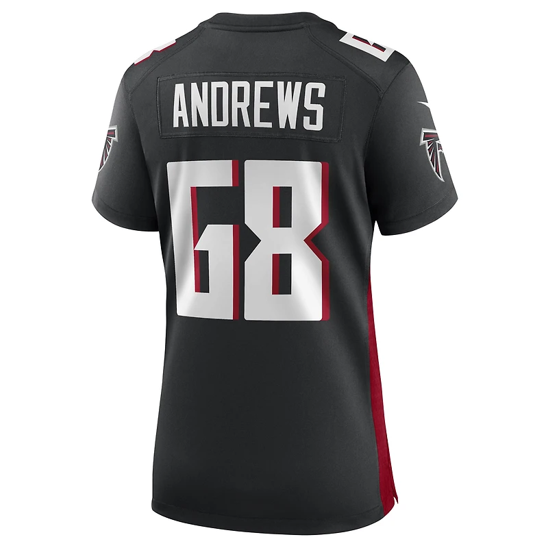 Maillot de joueur des Falcons d'Atlanta Nike Josh Andrews pour femme, noir
