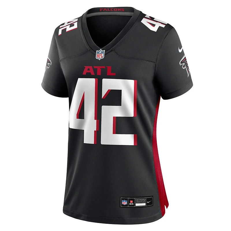 Maillot Nike Josh Woods noir pour femme des Falcons d'Atlanta