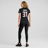 Maillot de match Nike Justin Simmons noir pour femme des Falcons d'Atlanta