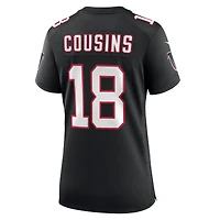 Maillot de match alternatif des Falcons d'Atlanta Nike Kirk Cousins ​​pour femme, noir