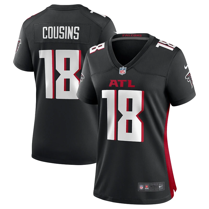Maillot de joueur match des Falcons d'Atlanta Nike Kirk Cousins pour femme, noir