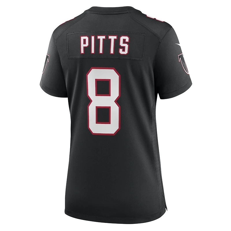 Maillot de match Nike Kyle Pitts des Atlanta Falcons pour femme, noir