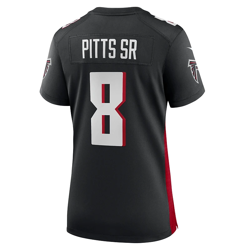 Maillot Nike Kyle Pitts Sr. noir pour femme des Falcons d'Atlanta