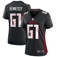 Maillot de match Atlanta Falcons Nike Matt Hennessy noir pour femme