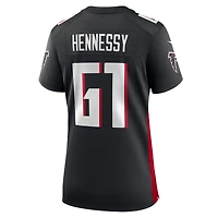 Maillot de match Nike Matt Hennessy noir pour femme des Atlanta Falcons