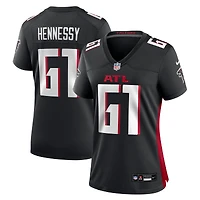 Maillot de match Nike Matt Hennessy noir pour femme des Atlanta Falcons