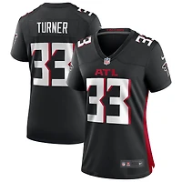 Maillot de joueur retraité du match des Falcons d'Atlanta Nike Michael Turner noir pour femme