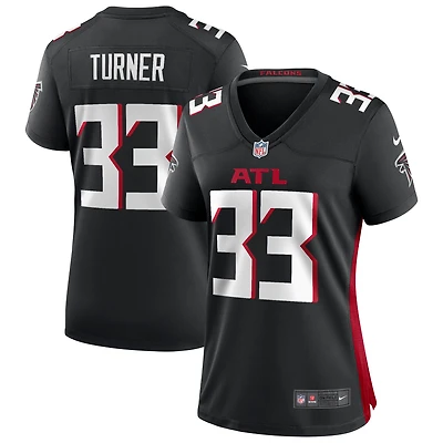 Maillot de joueur retraité du match des Falcons d'Atlanta Nike Michael Turner noir pour femme
