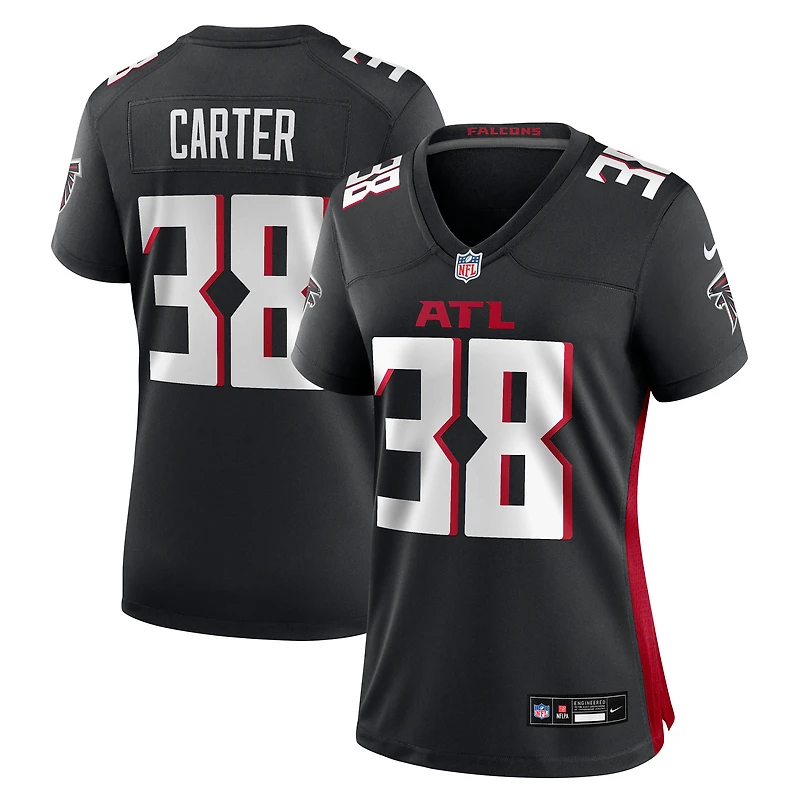 Maillot Nike Nathan Carter noir pour femme des Falcons d'Atlanta