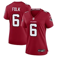 Women's Nike Nick Folk  Red Atlanta Falcons Team Game Jersey