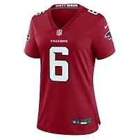 Maillot de match Nike Nick Folk rouge des Falcons d'Atlanta pour femmes