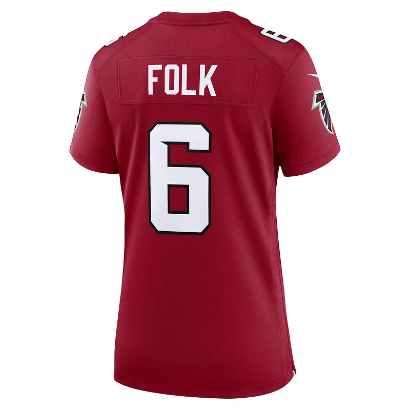 Women's Nike Nick Folk  Red Atlanta Falcons Team Game Jersey