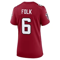 Women's Nike Nick Folk  Red Atlanta Falcons Team Game Jersey