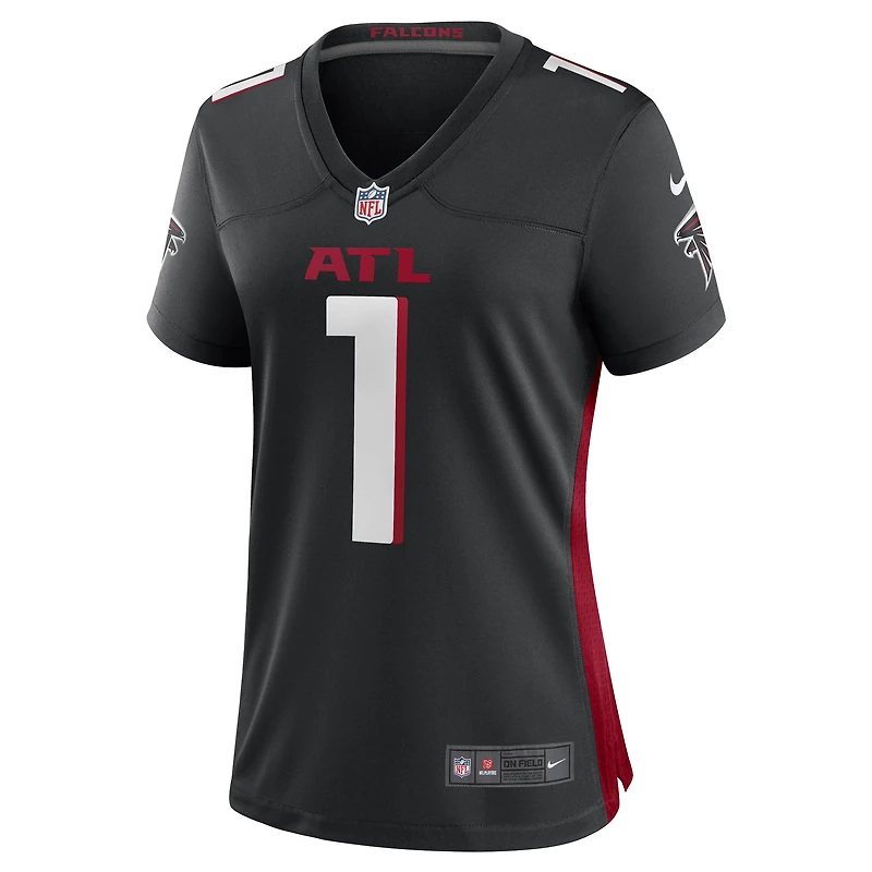 Maillot de match des Falcons d'Atlanta Nike numéro 1 Mom noir pour femme