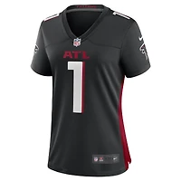 Maillot de match des Falcons d'Atlanta Nike numéro 1 Mom noir pour femme