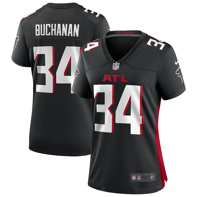 Maillot de joueur retraité du match des Falcons d'Atlanta Nike Ray Buchanan pour femme, noir