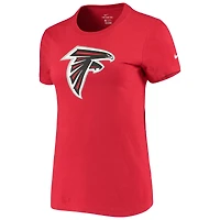 T-shirt essentiel avec logo des Falcons d'Atlanta Nike rouge pour femme