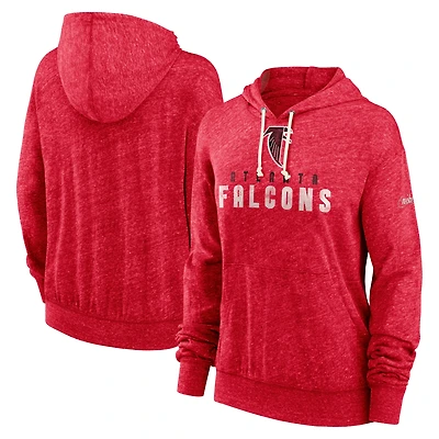 Women's Nike  Red Atlanta Falcons Rewind Gym Vintage Lightweight Pullover Hoodie
