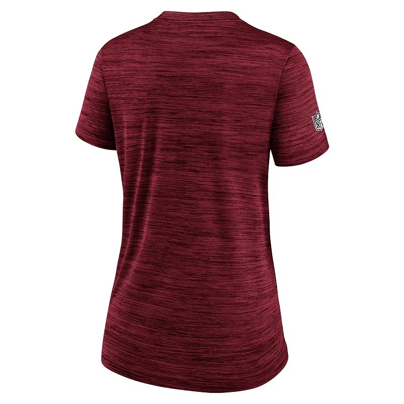 T-shirt Nike rouge Atlanta Falcons Sideline Velocity Performance pour femme