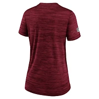 T-shirt Nike rouge Atlanta Falcons Sideline Velocity Performance pour femme