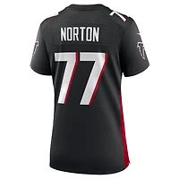 Maillot de match Nike Storm Norton des Atlanta Falcons pour femme, noir