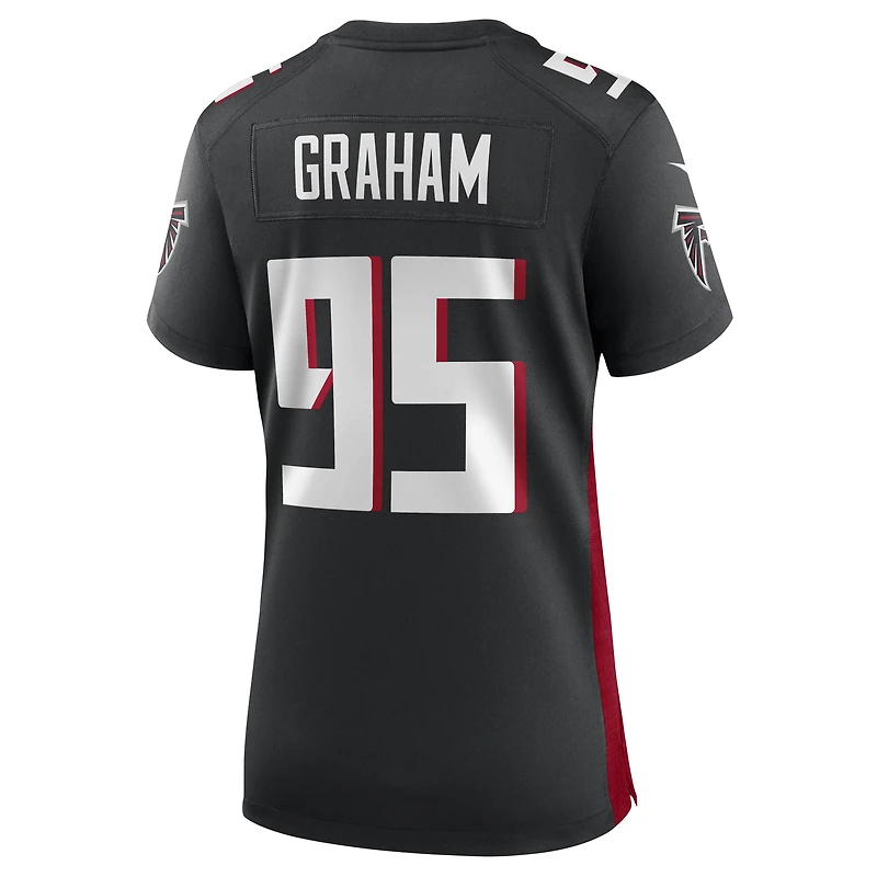 Maillot de match des Falcons d'Atlanta Nike Ta'Quon Graham noir pour femme