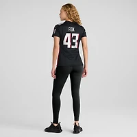 Maillot de match joueur des Falcons d'Atlanta Nike Tucker Fisk pour femme, noir
