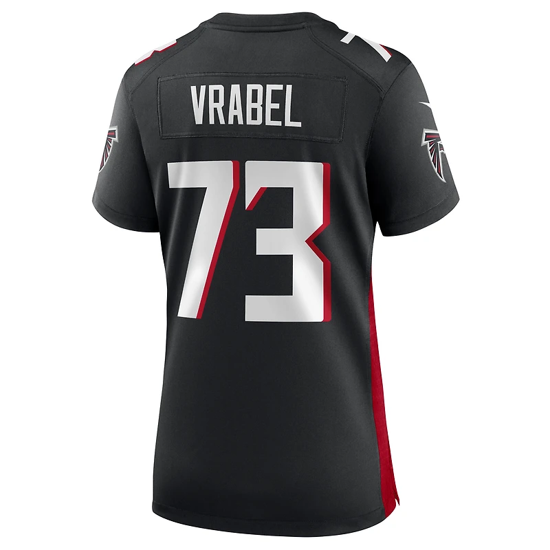 Maillot de match joueur des Atlanta Falcons Nike Tyler Vrabel noir pour femme