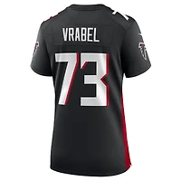 Maillot de match joueur des Atlanta Falcons Nike Tyler Vrabel noir pour femme