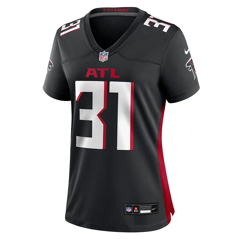 Maillot Nike Xavier Watts noir pour femme des Falcons d'Atlanta