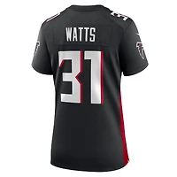 Maillot Nike Xavier Watts noir pour femme des Falcons d'Atlanta