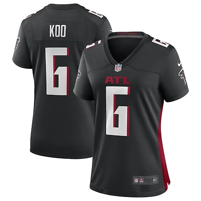 Maillot de match d'équipe des Falcons d'Atlanta Nike Younghoe Koo pour femme, noir