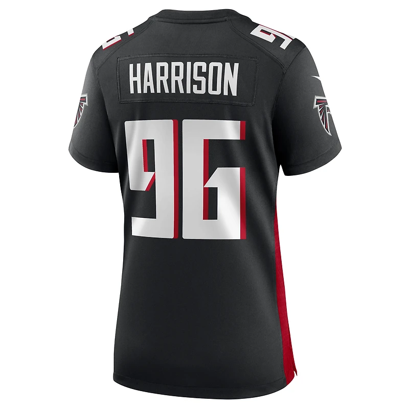 Maillot de match l'équipe des Falcons d'Atlanta Nike Zach Harrison pour femme, noir