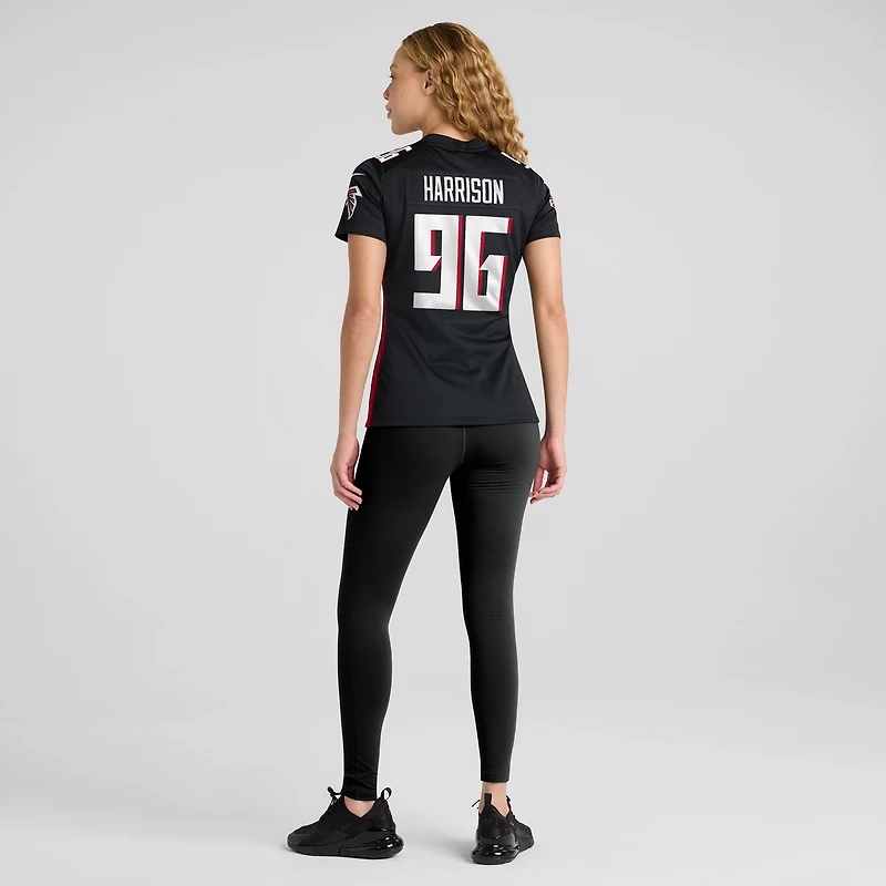 Maillot de match l'équipe des Falcons d'Atlanta Nike Zach Harrison pour femme, noir