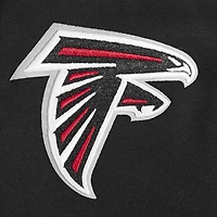 Sweat à capuche zippé logo fendu Pro Standard noir pour femme des Falcons d'Atlanta