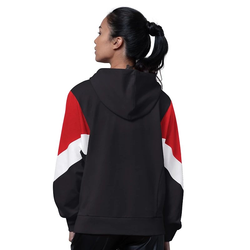 Sweat à capuche noir pour femme des Atlanta Falcons Scrimmage