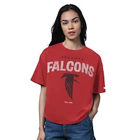 T-shirt court rouge pour femme, collection rétro des Falcons d'Atlanta de 1966