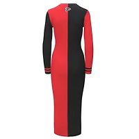 Robe pull boutonnée en tricot Shoko des Atlanta Falcons STAUD noir/rouge pour femmes