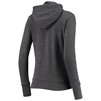 Veste à capuche en trois mélanges entièrement zippée pour femme Atlanta Falcons All American Touch noire