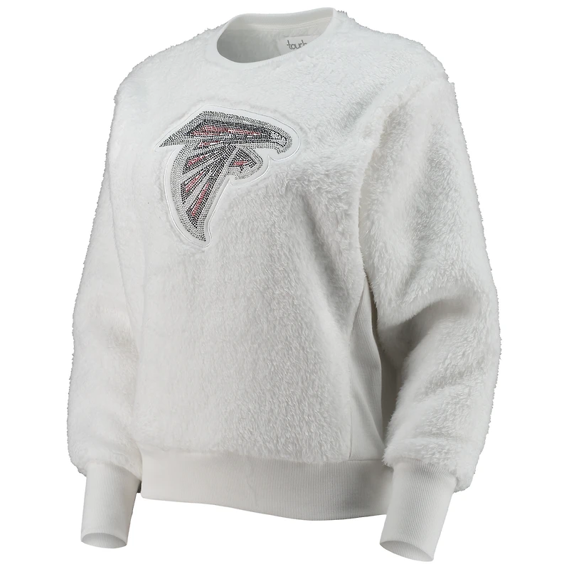 Sweat-shirt à enfiler pour femme Touch Atlanta Falcons Milestone Tracker blanc