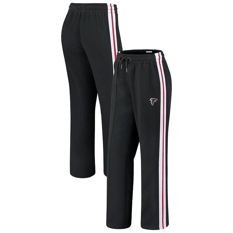 Women's WEAR by Erin Andrews Black Atlanta Falcons Color-Block Straight Leg Pants