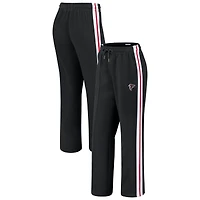 Women's WEAR by Erin Andrews Black Atlanta Falcons Color-Block Straight Leg Pants