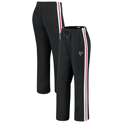 Pantalon droit noir à blocs de couleurs pour femme WEAR by Erin Andrews des Falcons d'Atlanta